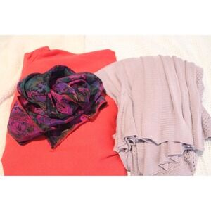 Lot of 2 Cardigan Open Knit Lightweight Cover Up 2XL Red & Pink